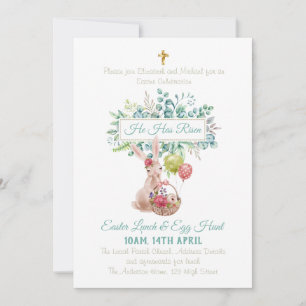 Carte Budget d'invitation religieuse de Pâques