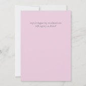 Carte Budget du script de Mariage floral rose vif (Dos)