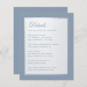 Carte Budget Dusty Blue Faux Silver Mariage Détail (Devant / Derrière)