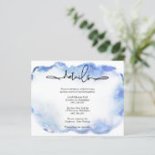 Carte Budget/Elégante Détails Mariage. Invitation (Debout devant)