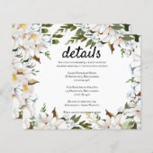 Carte Budget/Elégante Détails Mariage. Invitation (Devant / Derrière)