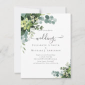 Carte BUDGET Eucalyptus Mariage de verdure (Devant)