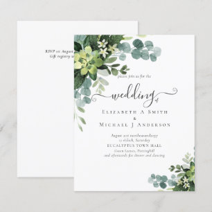 Carte BUDGET Eucalyptus Mariage de verdure