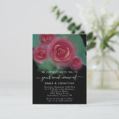 Carte Budget Floral QR Code Rose Bourgogne Marsala (Debout devant)