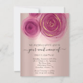 Carte Budget Floral QR Code Rose Pink Marsala (Devant)