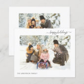 Carte Budget Holiday 2 Photo Modern Minimal 2024 (Devant / Derrière)