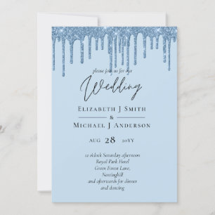 Carte Budget Jolie fille BLUE Parties scintillant de mar