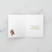 Carte Budget Joyeux Ours Aime Noël Arbre à Neige (Intérieur)