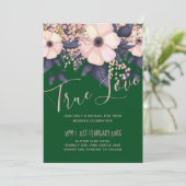 Carte Budget Mariage rose vert (Debout devant)