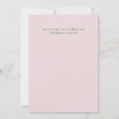 Carte Budget Mariage rose vert (Dos)