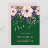 Carte Budget Mariage rose vert (Devant / Derrière)