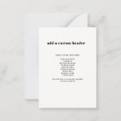 Carte budget moderne tendance QR Code personnalisé (Dos)