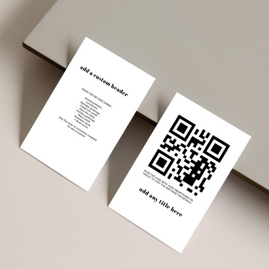 Carte budget moderne tendance QR Code personnalisé