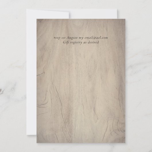 Carte BUDGET Plum Cinnamon Mariage Automne Florales (Dos)