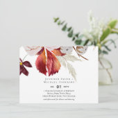 Carte BUDGET Plum Cinnamon Mariage Automne Florales (Debout devant)