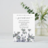 Carte Budget QR CODE Floral Meadow Fleur sauvage pourpre (Debout devant)