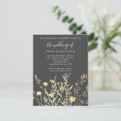 Carte Budget QR CODE Floral Meadow Gold Grey (Debout devant)