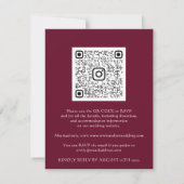 Carte Budget QR CODE Floral Meadow Gold Marsala (Dos)