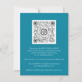 Carte Budget QR CODE Floral Meadow Purple Turquoise Bleu (Dos)