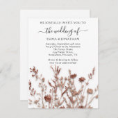 Carte Budget QR CODE Floral Meadow Rose blanche (Devant / Derrière)