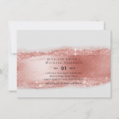 Carte Budget Rose Parties scintillant or  Foil Look Mari (Devant)