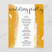 Carte Budget Simple Wedding Program. (Dos)