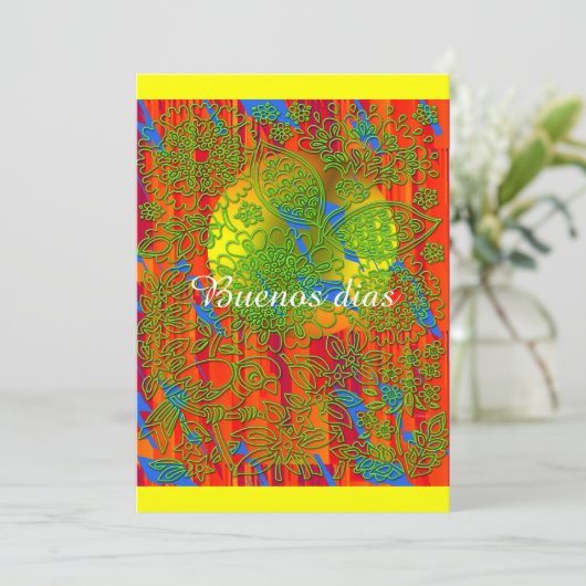 Carte Buenos dias (Debout devant)