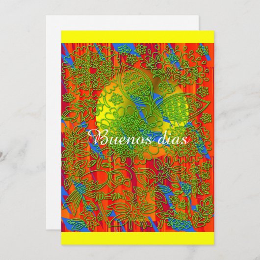 Carte Buenos dias (Devant / Derrière)