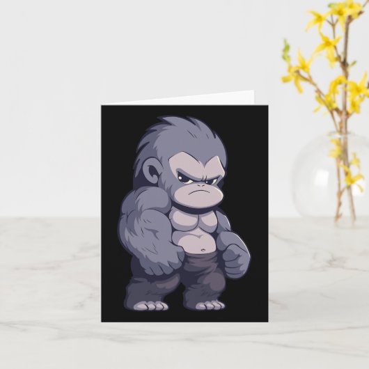 Carte Buff Alpha Silverback Gorilla Ape Design Boxer Go (Fleur jaune)