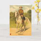 Carte Buffalo Bill Cody à cheval (Fleur jaune)