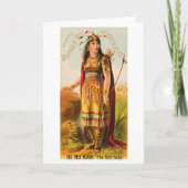 Carte Buffalo Bill Handsomest Indian Maiden 1880 (Devant)