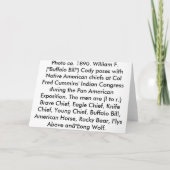 Carte Buffalo Bill's Wild West Show (Dos)