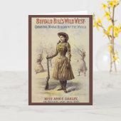 Carte Buffalo Bill's Wild West Show avec Annie Oakley (Fleur jaune)