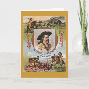 Carte Buffalo BillsWild West Show 1893 Annonce Vintage