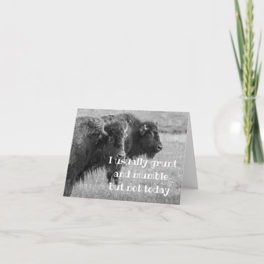 CARTE BUFFALO CHANTEUR ***ANNIVERSAIRE HEUREUX*** (Devant)