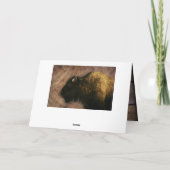 Carte Buffalo de bison de bois (Dos)