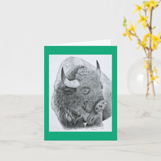 Carte Buffalo Love (Fleur jaune)