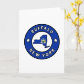 Carte Buffalo New York (Fleur jaune)