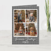 Carte Buffalo noir et blanc plaqué Nom et texte personna (Devant)