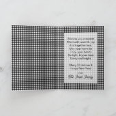 Carte Buffalo noir et blanc plaqué Nom et texte personna (Intérieur)