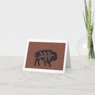Carte Buffalo noir sur le brun