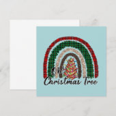 Carte Buffalo Plaid & Empreinte de léopard Rainbow (2) (Devant / Derrière)