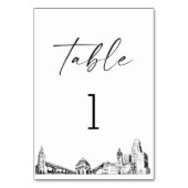 Carte Buffalo Skyline Numéro de table 3.5x5 (Dos)