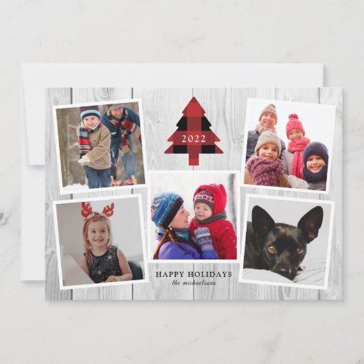 Carte BUFFALO VÉRIFIE L'ARBRE DE NOËL Photo Collage (Devant)