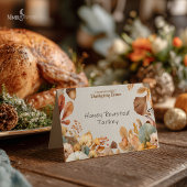 Carte Buffet Blank Thanksgiving Florals Muet