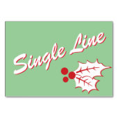 Carte Buffet personnalisée Holly de Noël (Dos)