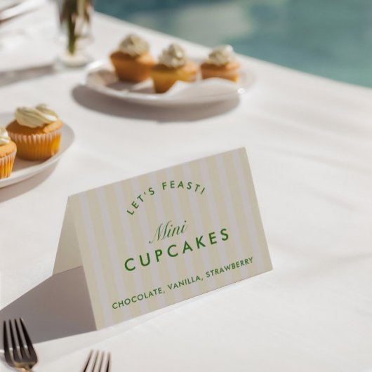 Carte Buffet Vintage Bachelorette Jaune & Vert