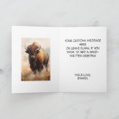 Carte Buffle de bison américain au portrait sauvage (Intérieur)