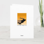 Carte Bugling Elk at Sunset - Art original de la faune (Dos)