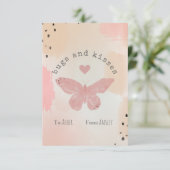 Carte Bugs & Baisers Kids Butfly School Valentine (Debout devant)